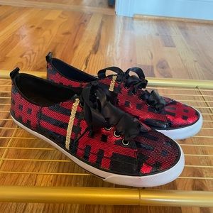 Authentic Coach Willa sequin sneakers. Like new!